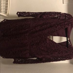 Charlotte Russe burgundy romper